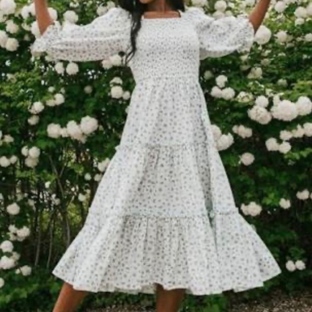 Ivy City Blue Madeline midi length